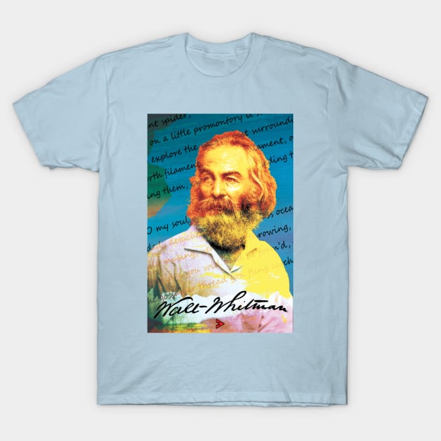 Walt Whitman - A Noiseless Patient Spider T-Shirt by Exile Kings 